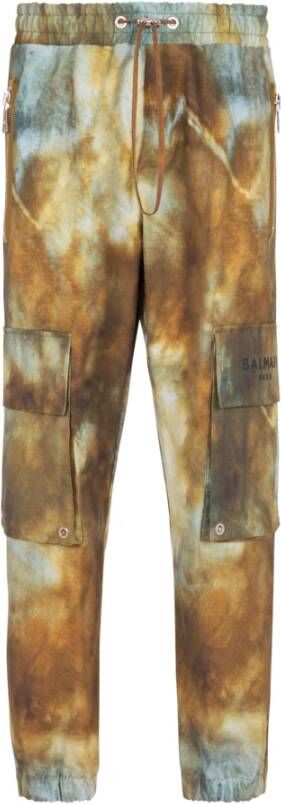 Balmain Katoenen cargo broek met woestijnprint Multicolor Heren