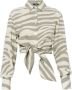 Balmain Zebra Print Mao Kraag Shirt Beige Dames - Thumbnail 3