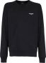 Balmain Eco-designed cotton sweatshirt with small flocked Paris logo Zwart Heren - Thumbnail 1