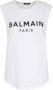 Balmain Ecologisch ontworpen katoenen T-shirt met logoprint White Dames - Thumbnail 1