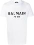 Balmain Eco-ontworpen T-shirt met logo print White Heren - Thumbnail 1