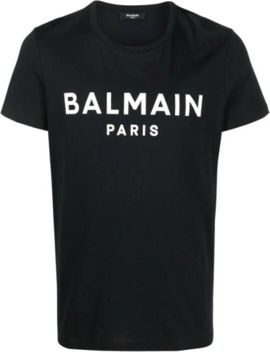 Balmain Eco-ontworpen T-shirt met logoprint Zwart Heren