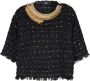 Balmain Embroidered tweed crop top Zwart Dames - Thumbnail 1