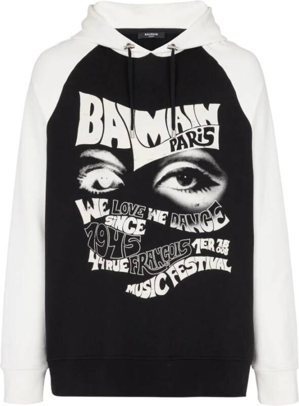 Balmain Festival hooded sweatshirt Zwart Heren