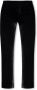 Balmain Fluwelen Bootcut Broek in Zwart Black Dames - Thumbnail 1