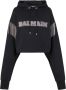 Balmain Bijgesneden sweatshirt met franjes en strass-steentjes Gray Dames - Thumbnail 1