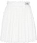 Balmain Fringed tweed skater skirt White Dames - Thumbnail 1