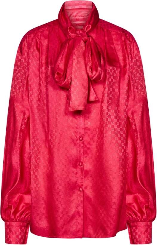Balmain Fuchsia Shirts voor Dames Aw23 Rood Dames