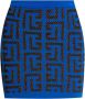 Balmain Geborduurde rok met fluwelen afwerking Blauw Dames - Thumbnail 1