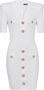 Balmain Gebreide jurk met knopen White Dames - Thumbnail 1