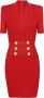 Balmain Gebreide jurk Rood Dames - Thumbnail 1