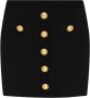 Balmain Korte Gebreide Geknoopte Rok Black Dames - Thumbnail 1