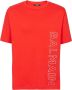 Balmain Geëmbosseerd T-shirt Rood Heren - Thumbnail 1