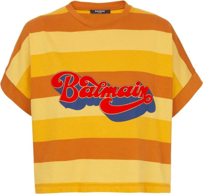 Balmain Geknipt '70s T-shirt Meerkleurig Dames
