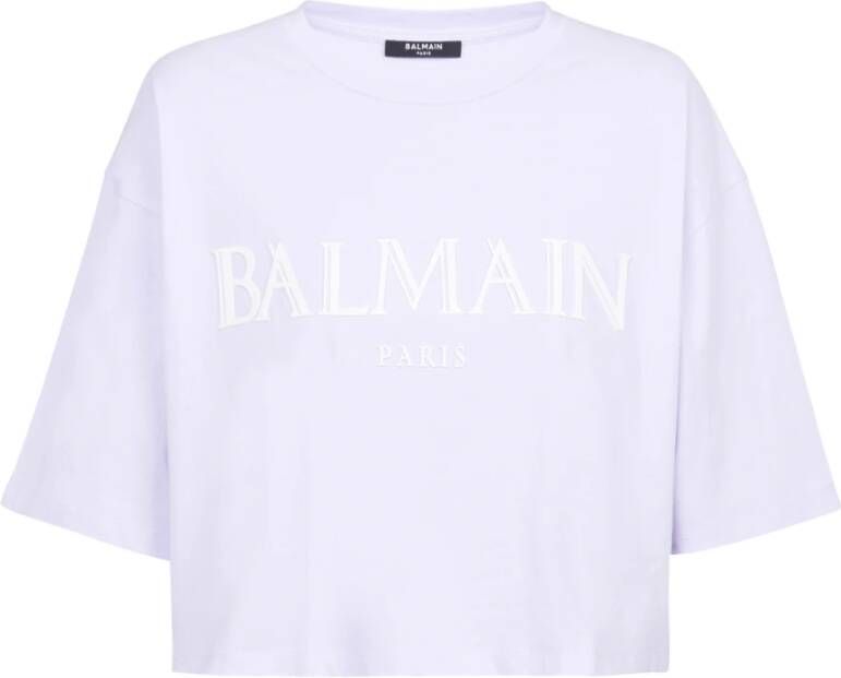 Balmain T-shirt met logopatch Wit - Foto 1