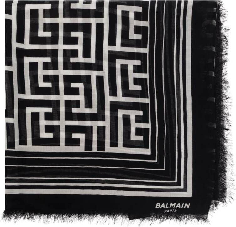 Balmain Gepersonaliseerde sjaal Zwart Dames