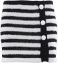 Balmain Gestreepte wollen rok in zwart Black Dames - Thumbnail 1