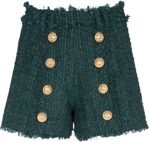 Balmain Groene Shorts voor Heren Groen Dames