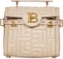 Balmain B-Buzz 23 bag in monogram quilted leather Beige Dames - Thumbnail 1