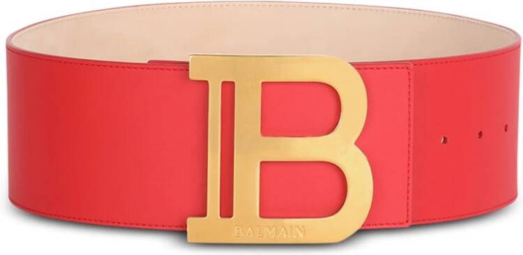 Balmain High Summer Capsule Leather B-Belt Rood Dames