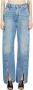 Balmain Hoge Taille Gescheurde Jeans Blauw Dames - Thumbnail 7