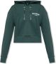 Balmain Sweatshirt with mini flocked Paris detail Groen Dames - Thumbnail 1