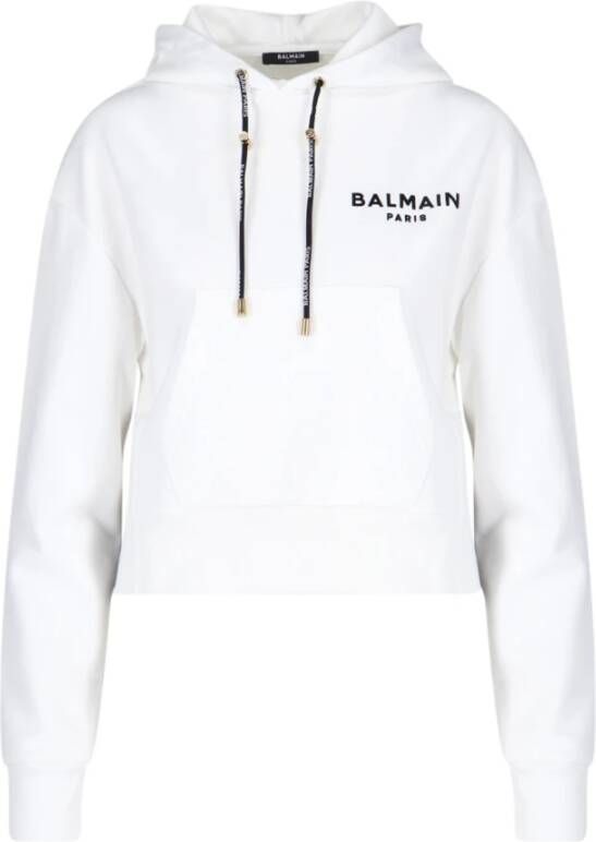 Balmain Wo Clothing Sweatshirts White Aw23 Wit Dames
