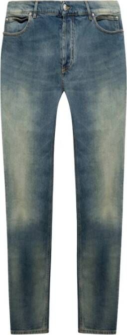 Balmain Slim fit vervaagde katoenen jeans Blauw Heren