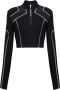 Balmain Jersey crop top Zwart Dames - Thumbnail 1