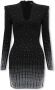 Balmain Gebreide jurk met parel- en kristalborduursel Black Dames - Thumbnail 1