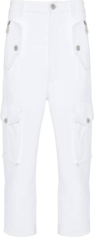 Balmain Cotton cargo trousers Wit Heren