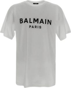 Balmain Katoenen T-shirt Wit Heren