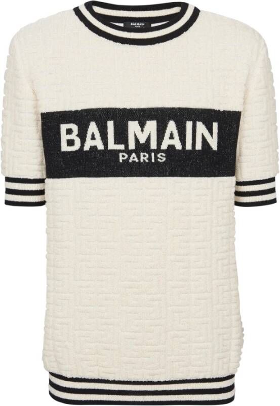 Balmain katoenen terry T-shirt White Heren