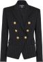 Balmain Luxe dubbelrijige blazer met lurex-details Black Dames - Thumbnail 1