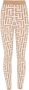 Balmain Knitted leggings with maxi monogram Beige Dames - Thumbnail 1