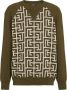 Balmain Wollen trui met monogram Green Heren - Thumbnail 1