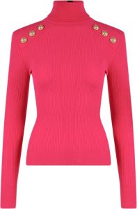 Balmain Knitwear Yf1Kh000Kb00 Roze Dames