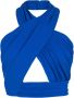 Balmain Stijlvolle blauwe en groene mouwloze shirt voor vrouwen Blauw Dames - Thumbnail 3
