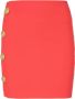 Balmain Rode Asymmetrische Korte Rok Red Dames - Thumbnail 1