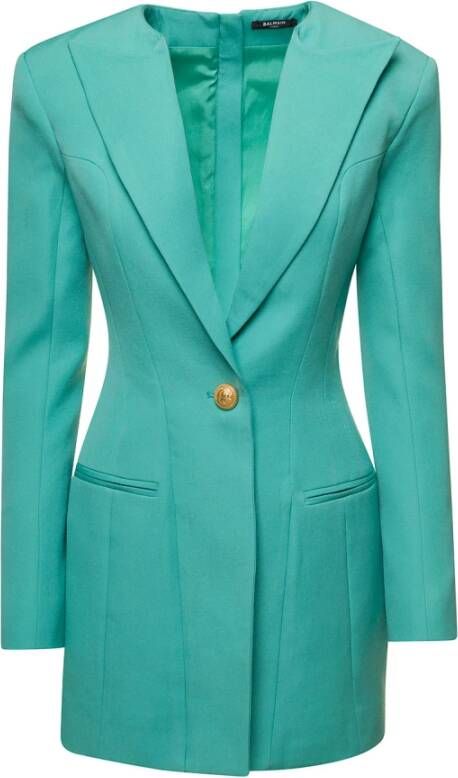 Balmain Korte dagjurk Groen Dames