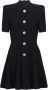 Balmain Ribgebreide mini-jurk Zwart - Thumbnail 1