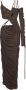 Balmain Asymmetrische lange jurk van gedrapeerd jersey Brown Dames - Thumbnail 1