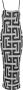 Balmain Lange jerseyjurk met dunne bandjes en monogram Zwart Dames - Thumbnail 1