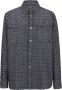 Balmain Zwarte Monogram Jacquard Denim Overhemd Black Heren - Thumbnail 3