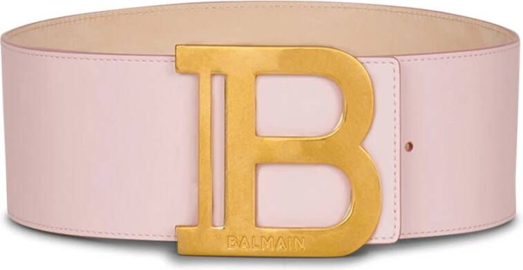 Balmain Leren B-Belt riem Pink Dames