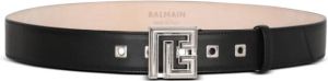 Balmain Leather PB belt Zwart Heren