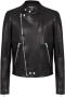 Balmain Zipped leather biker jacket Black Heren - Thumbnail 1