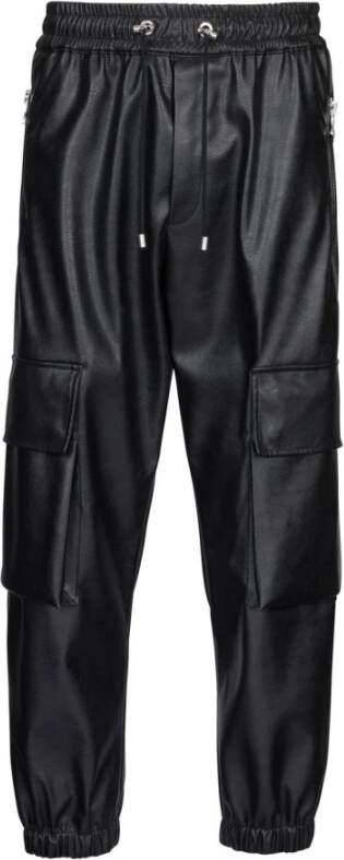 Balmain Faux leather cargo trousers Black Heren