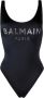 Balmain Logo Badpak Zwart Open Rug Black Dames - Thumbnail 1