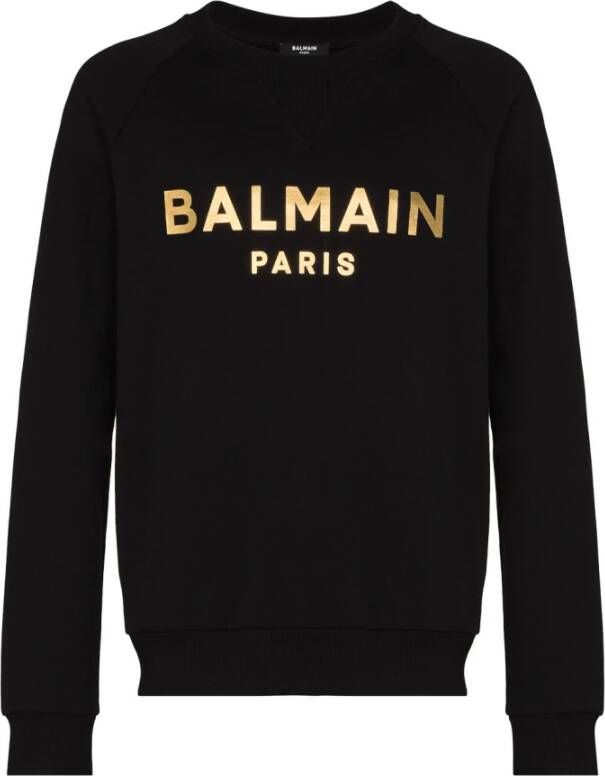 Balmain Logo-print sweatshirt Zwart Heren